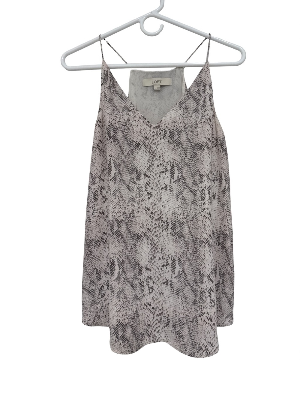 LOFT Snake Print V-Neck Cami Top Women’s Small